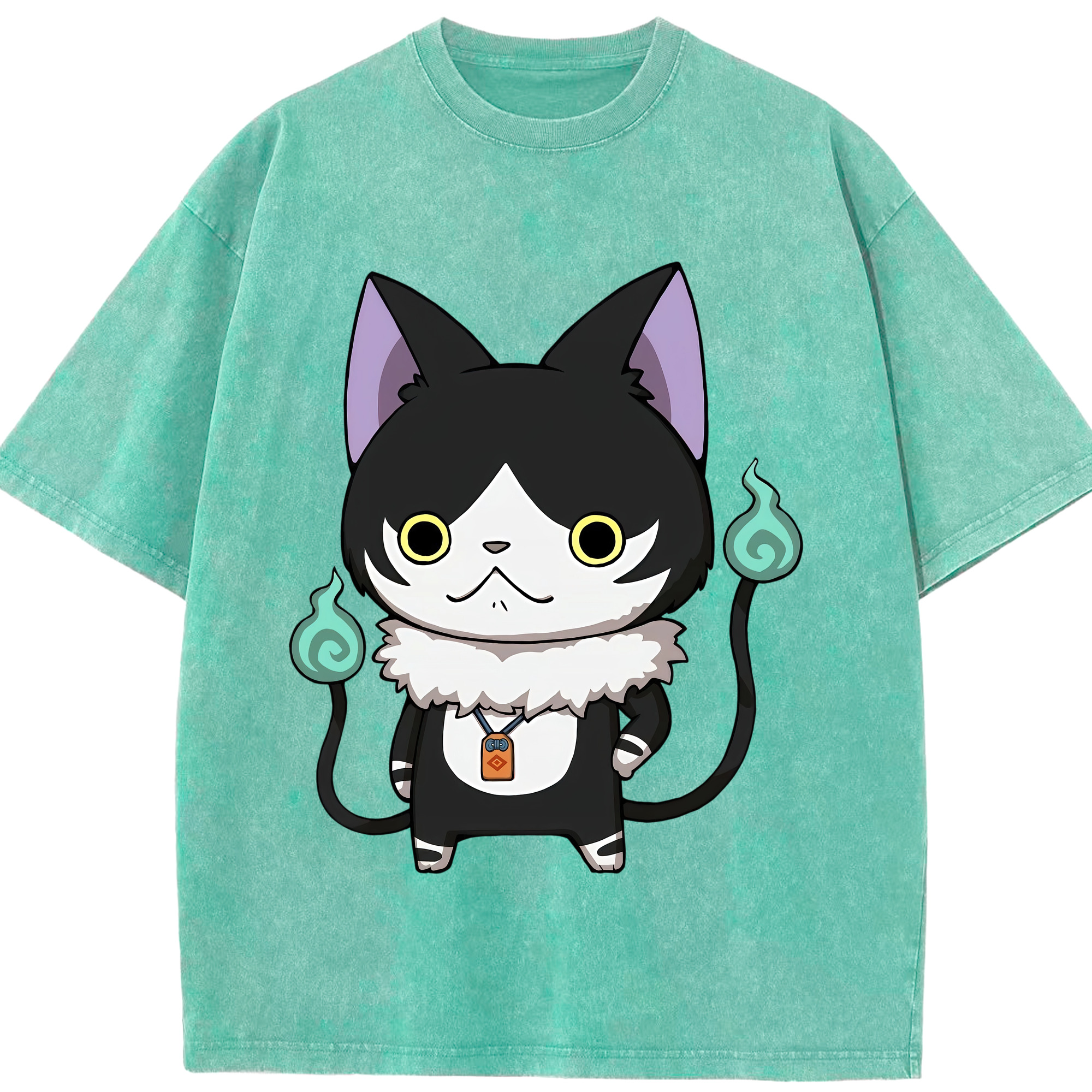 （画像用） 妖怪ウォッチ Yo-kai Watch 綿100% ヴィンテージ風 半袖Tシャツ（フロントプリント）